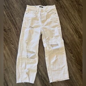 Wild Fable Highest Rise Straight white distressed jeans